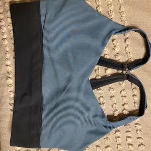 Zyia L gray parallel bra
